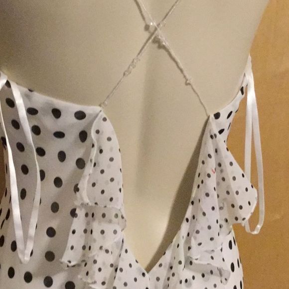 Polka dress Issue Sleeveless Ruffle Print … - Picture 4 of 8